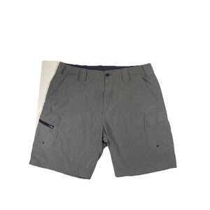 Denali Mens 38 Outdoor Hiking Walking Cargo Casual Shorts Heather‎ Grey